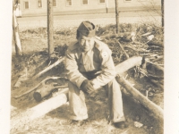 Ernest Enomoto at Camp McCoy, Wisconsin [Courtesy of Misao Enomoto]