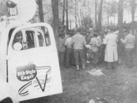 Beer party at Lake Alder. [Courtesy of Bert Hamakado]