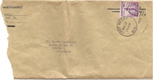 Alex McKenzie 08-27-1942 Envelope