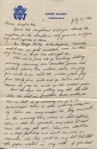 July 21, 1942 Letter Page 1