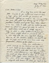 July 4, 1943 Letter Page 1