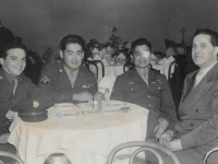 Sgt. Shigeru Inouye with fellow hospital patients at Bal Tabarin Club, San Francisco, Nov. 12, 1944. (Courtesy of Clinton K. Inouye)