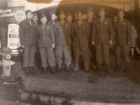 Shigeru Inouye and friends at Golden Gate Theater, San Francisco, April 1946. (Courtesy of Clinton K. Inouye)