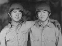 Shigeru Inouye and Walter Wataru Inouye taken in the 1945 time fram when they were training for their WWII deployments.