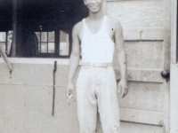 Our barrack or hut at Camp Shelby, Mississippi .  July 15 1943  [Courtesy of James Nogawa]