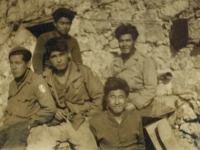 Takeshi and comrades. Location unknown. [Courtesy of Nancy Van Telligan]