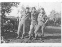 Hasii, Fred, and Don Matsuda pose for a photo together in Europe. [Courtesy of Don Matsuda]