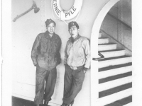 Moriso Teraoka and George Eiji on a ferry ship in California en route to San Francisco (Courtesy of Moriso Teraoka)