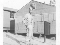 Moriso "Legs" Teraoka at Camp Shelby, Mississippi, 1944 (Courtesy of Moriso Teraoka)