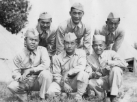 1942 Camp Shots - McCoy "Waikiki Gang". Just an enlargement of one I sent home sometime ago.  Sada gave it to me.  [Courtesy of Jan Nadamoto]