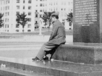 Taken Sept. 19, 1942 in Lake Front Park beneath Lincoln Statue facing the City.  [Courtesy of Jan Nadamoto]