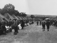 Taken Sept. 24, 1942 all pepared to leave for New Camp McCoy.  Maybe I'm in the picture I can't tell.  [Courtesy of Jan Nadamoto]