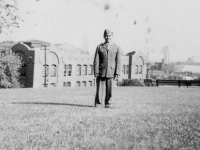 Oct. 3, 1942 at the high portion of land just about 50 yards in front of the Cathedral  looking toward the city of St. Paul, Minn.  [Courtesy of Jan Nadamoto]