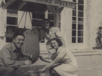 Kenji Torigoe with Red Cross Italian Girls, Torigoe [Courtesy of Robert Arakaki]