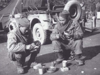 Herbert Tanaka and Stanley Hamamura Eating Breakfast [Courtesy of Fumie Hamamura]