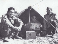 Stanley Hamamura With Ed. Okazaki 442 Italy 1944. [Courtesy of Fumie Hamamura]