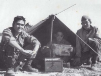 Stanley Hamamura With a friend and Ed Okazaki 442 Italy 1944 [Courtesy of Fumie Hamamura]