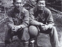 Issac Akinaka and Stanley Hamamura in Civitavecchia, Italy, 1944, [Courtesy of Fumie Hamamura]