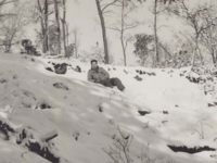 Itsuo Takahasi and Stanley Hamamura at Camp McCoy, Wisconsin, November 29, 1942. [Courtesy of Fumie Hamamura]