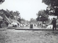 Moving from the old camp to the new Camp McCoy, Sept 1942. [Courtesy of Fumie Hamamura]