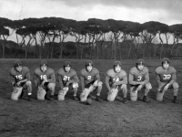 Members of the 100th/442nd football team in Italy [Courtesy of Carol Inafuku]