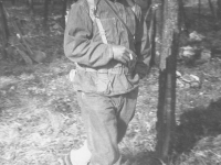 Platoon Sgt. Harry Koizumi at Camp McCoy. [Courtesy of Leslie Taniyama]