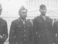 Uki Wozumi, T. Ono, A. Nozawa, and Fundi Shirai visit the White House in Washington, D.C. [Courtesy of Ukichi Wozumi]