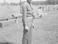 Coach Major Lovell at an Aloha baseball game. [Courtesy of Sandy Tomai Erlandson]