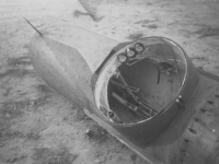 Menton 21 Dec 44.  France.  The business end of the one men sub.  Taken by Sueoka.  [Courtesy of Herbert Sueoka]