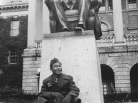 Sept 26-U of Wisconsin campus. Abe and me. [Courtesy of Leslie Taniyama]