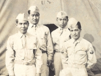 Jeo Yamashiro; Paul Asato; bottom: M. Ucharette; S. Kamisato; Me. [Courtesy of Carl Tonaki]