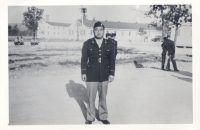 Captain Katsumi Kometani at Camp McCoy, Wisconsin [Courtesy of Dorothy Kometani]