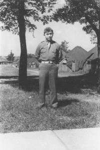 Dr. Richard Kainuma at Camp McCoy, Wisconsin, 1942 [Courtesy of Bob Kainuma]